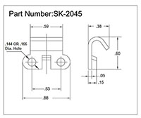 <!-SK-2045 Latch Strikes Line Drawing->