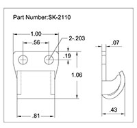 <!-SK-2110 Latch Strikes Line Drawing->