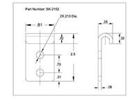 <!-SK-2152 Latch Strikes Line Drawing->