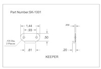 <!-SK-1001 Latch Strikes Line Drawing->