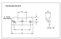 <!-SK-2210 Latch Strikes Line Drawing->