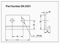 <!-SK-2301 Latch Strikes Line Drawing->