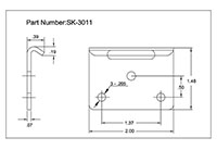 <!-SK-3011 Latch Strikes Line Drawing->