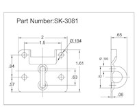 <!-SK-3081 Latch Strikes Line Drawing->