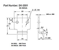 <!-SK-3501A Latch Strikes Line Drawing->