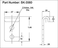 <!-SK-3560 Latch Strikes Line Drawing->
