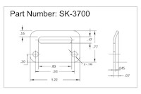 <!-SK-3700 Latch Strikes Line Drawing->