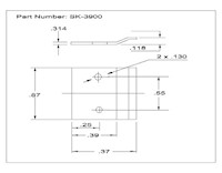 <!-SK-3900 Latch Strikes Line Drawing->
