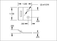 <!-SK-4001 Latch Strikes Line Drawing->