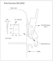 <!-SR-3500 Latch Strikes Line Drawing->