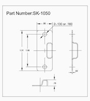 <!-SK-1050 Latch Strikes Line Drawing->