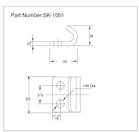 <!-SK-1051 Latch Strikes Line Drawing->