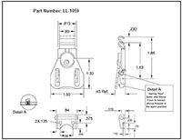 <!-LL-1059 Wing Turns-Link Locks Line Drawing->