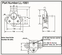 <!-LL-1061 Wing Turns-Link Locks Line Drawing->