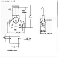 <!-LL-1022 Wing Turns-Link Locks Line Drawing->