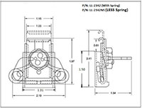 <!-LL-2342NS Wing Turns-Link Locks Line Drawing->