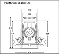<!-LL-2342NW Wing Turns-Link Locks Line Drawing->