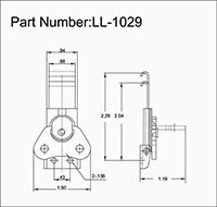 <!-LL-1029 Wing Turns-Link Locks Line Drawing->