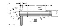 <!-Ring, "L", and "T" Style Detent Pins with Shoulder - 2->