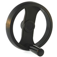 2 Spoke Plastic Handwheels with Folding Handles - 4