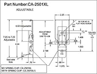 <!-CA-2501XL and CA-2501XLS Adjustable Tension Latches - 2->