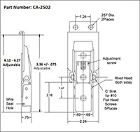 <!-CA-2502 Adjustable Tension Latches Line Drawing->