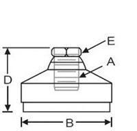 <!-Anti-Vibration Tapped Control Mounts Line Drawing->