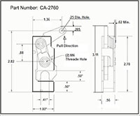 <!-CA-2760 Rotary Latches Line Drawing->