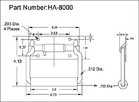 <!-HA-8000 Chest Handles with Neoprene Grip - 2->