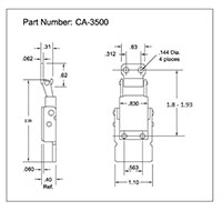 <!-CA-3500 Draw Latches Compression Spring Line Drawing->