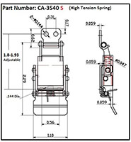 <!-CA-3540S Draw Latches Compression Springs Line Drawing->