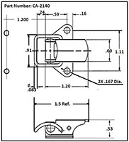 <!-CA-2140 Draw Latches with Curved Loop Bail - 2->