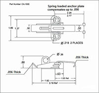 <!-CA-1000 Lockable Tension Draw Latches - 2->