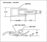 <!-CA-2072 Lockable Draw Latches with Curved Loop Bail - 2->