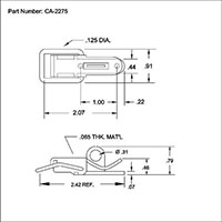 <!-CA-2275 Lockable Draw Latches Looped Bail with Slight Bend - 2->