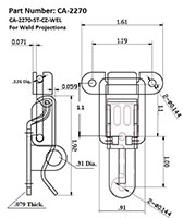 <!-CA-2270 Lockable Draw Latches with Straight Loop Bail - 2->