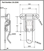 Draw-Latch-Straight-Loop-Bail-CA-2240-Line-Drawing