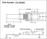 <!-CA-3540X Draw Latches with Compression Springs and Hook Line Drawing->