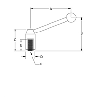<!-Heavy Duty Adjustable Handles with Steel Tapped Insert - 2->