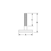 <!-Economy Glide Leveling Pads Line Drawing->