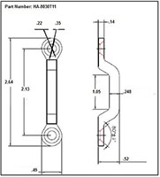 <!-HA-8030T11 Footman Loop Chest Handles - 2->