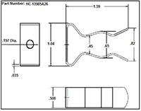 <!-HC-13985A26 Handle Clips Line Drawing->