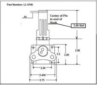 <!-LL-6140 Wing Turns-Link Locks Line Drawing->