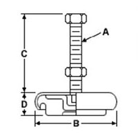 <!-Machinery Anti-Vibration Mounts Line Drawing->