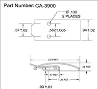 <!-CA-3900 Over-Center Draw Latches Line Drawing->
