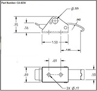 <!-CA-4234 Over-Center Draw Latches Padlockable Line Drawing->