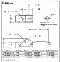 <!-CA-4235 Over-Center Draw Latches Padlockable Line Drawing->