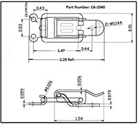 <!-CA-2040 Over-Center Draw Latches with Straight Loop Bail - 2->