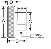 <!-Reamed Knurled Control Knobs - 2->