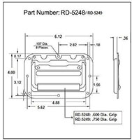 <!-RD-5248 Recessed Folding Pull Handles with Neoprene Grip - 2->